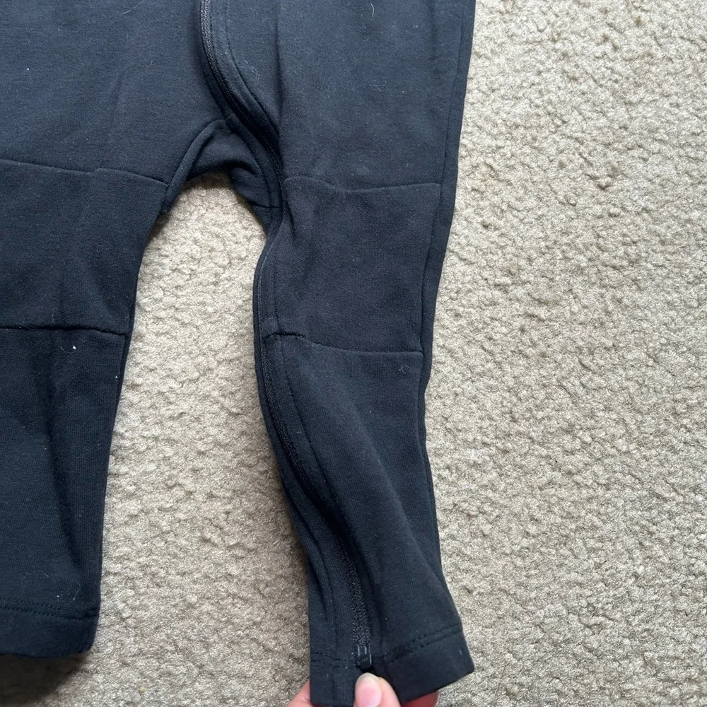 GAP Black Footies One Piece with Hood and Zipper